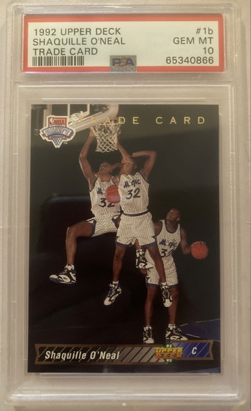 1992 Shaquille O'Neal RC Rookie Upper Deck Trade Card