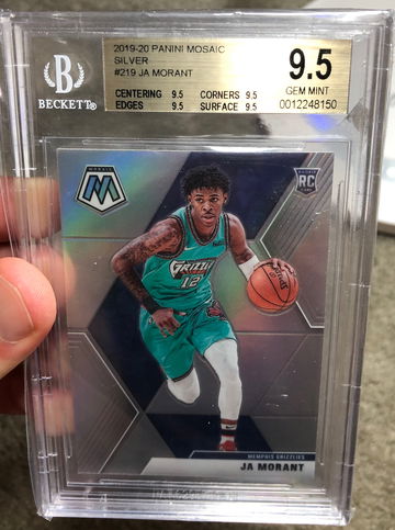 Ja Morant Mosaic silver 9.5 BGS TRUE GEM #219