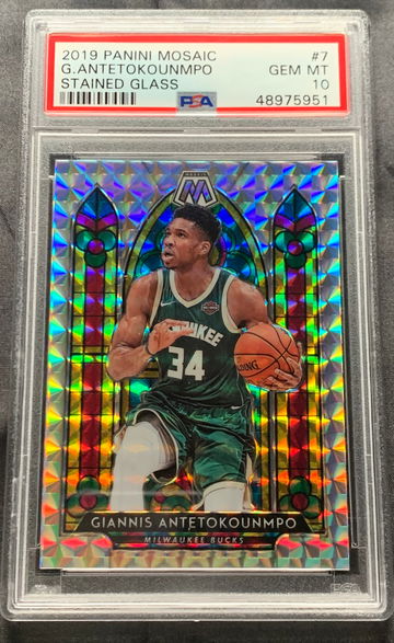Giannis ANTETOKOUNMPO 2019 Mosaic Stained Glass PSA 10