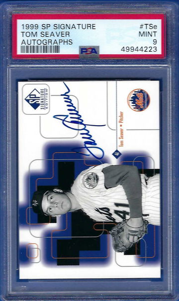1999 SP Signature Autographs Tom Seaver #TSe *PSA 9* Auto New York Mets Deceased