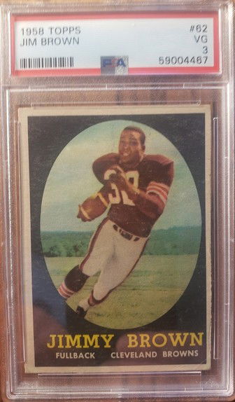 1958 Topps Jim Brown RC PSA 3 #62 Undergraded?