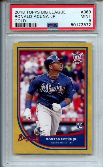 2018 Topps Big League GOLD Ronald Acuna Jr. RC PSA 9 #39 Braves