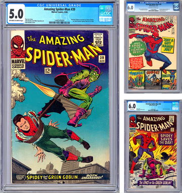 AMAZING SPIDER-MAN #38-39-40 CGC 6.0-5.0-6.0 *LAST DITKO & 1ST ROMITA ASM* 1966