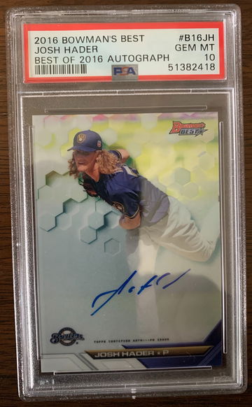 2016 Bowman's Best Josh Hader Best of 2016 Autograph #B16JH