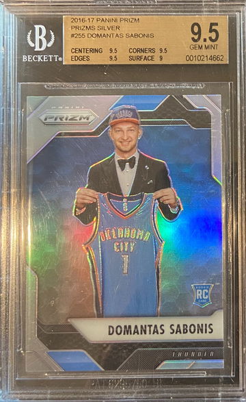 Domantas Sabonis - Prizm Silver RC - BGS 9.5 #255 (chip on corner of slab)