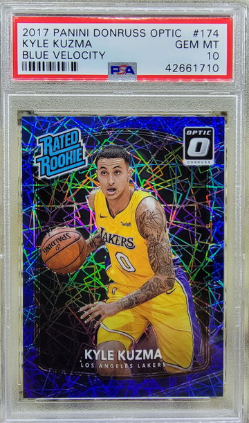 2017-18 Optic Kyle Kuzma #174 blue velocity PSA 10 Gem mint