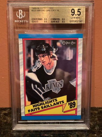 1989-90 O-PEE-CHEE OPC Wayne Gretzky #325 HL BGS 9.5 GEM MINT SP (None Higher!)