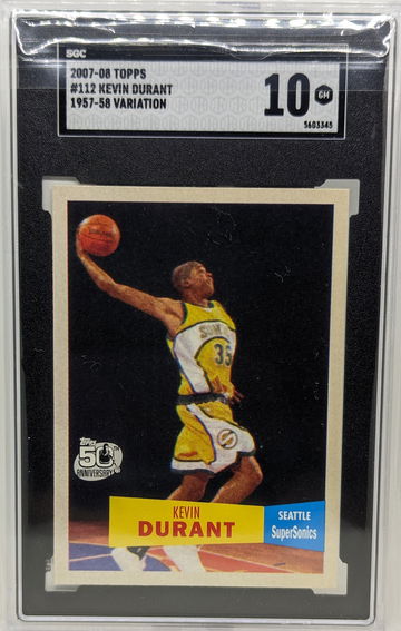 2007 Topps Kevin Durant #112 SGC 10 1957 Variation