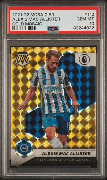 2021-22 Panini Mosaic Gold Alexis Mac Allister #112 PSA 10