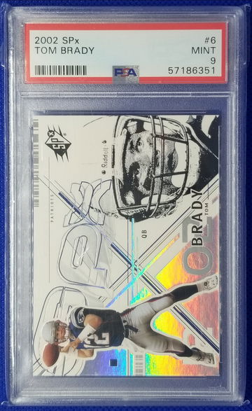 2002 SPX Tom Brady PSA 9 Patriots Buccaneers