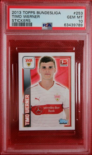 2013 Topps Bundesliga Timo Werner Sticker Rookie Card #253 PSA 10 GEM Mint POP 6