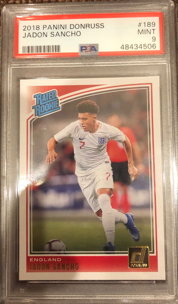 2018 Panini Donruss Jadon Sancho #189 PSA 9 Rated Rookie