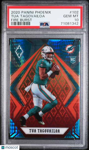 2020 Panini Phoenix Tua Tagovailoa #102 Fire Burst PSA 10
