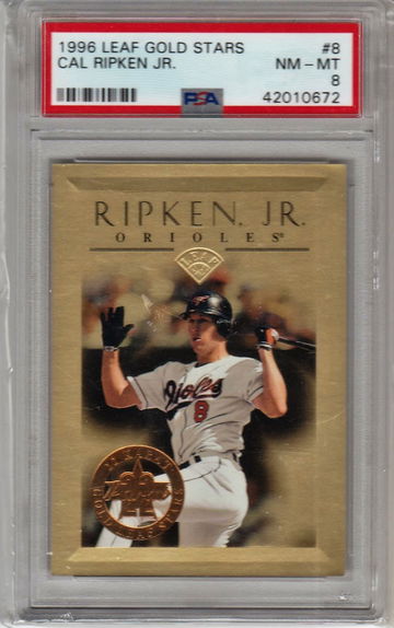 1996 Leaf Gold Stars #8 Cal Ripken Jr PSA 8
