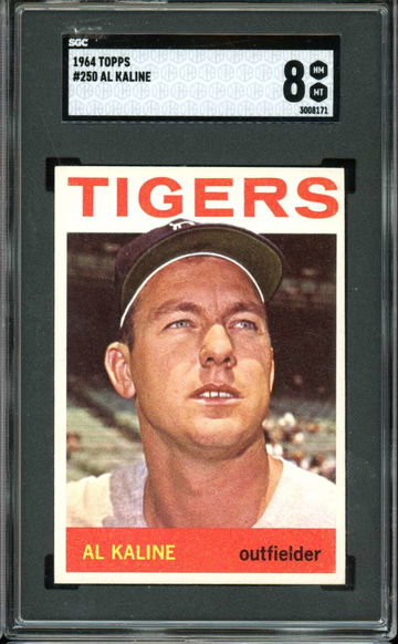 1964 Topps #250 Al Kaline Tigers HOF SGC 8 NM-MT