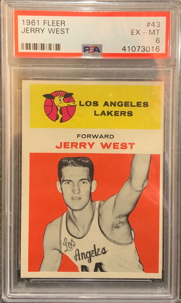 1961 Fleer Jerry West Rookie RC PSA 6