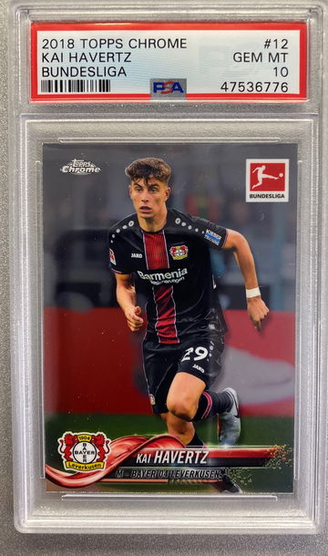 KAI HAVERTZ 2018 TOPPS CHROME ROOKIE PSA 10 GEM MINT 