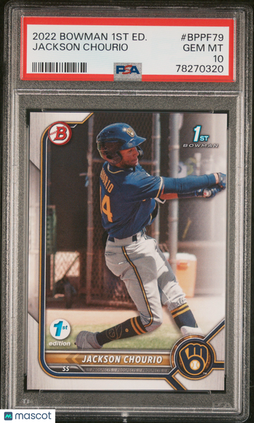 2022 Bowman 1ST Edition Jackson Chourio #BPPF79 PSA 10
