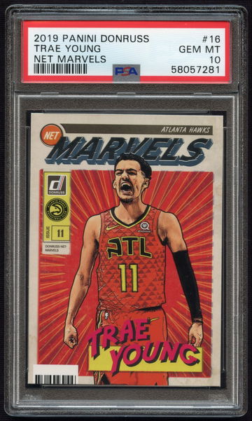 2019 Donruss Net Marvels Trae Young #16 PSA 10