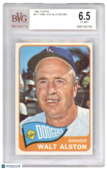 1965 Topps Walter Alston MG #217 BVG 6.5
