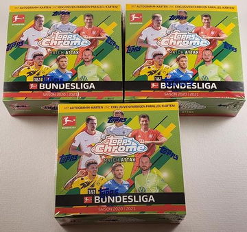 (3) 2020-21 Topps Chrome Bundesliga Match Attax Boxes