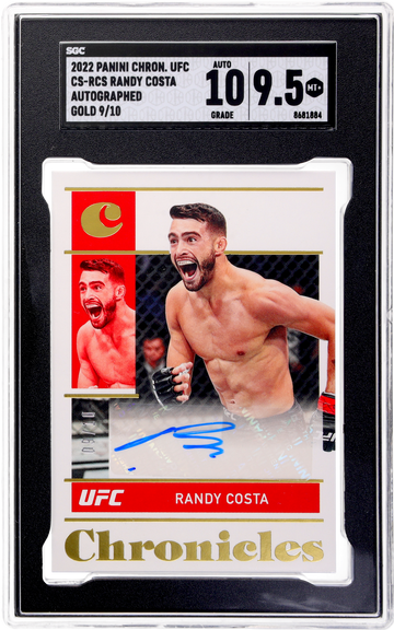 2022 Panini Chronicles Ufc #CS-RCS Randy Costa Auto. Gold 9 SGC 9.5