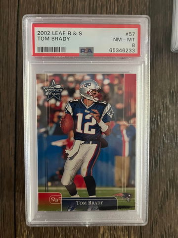 2002 Leaf R & S Tom Brady PSA  8