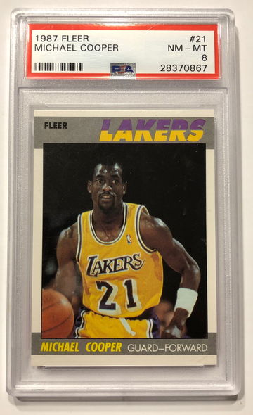 1987 Fleer Michael Cooper PSA 8 #21