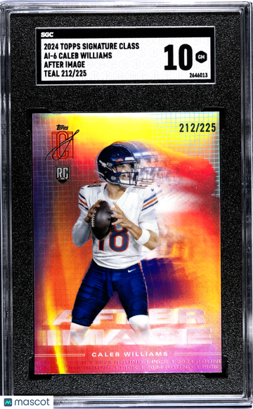 2024 Topps Signature Class Caleb Williams #AI-6 After Image Teal SGC 10