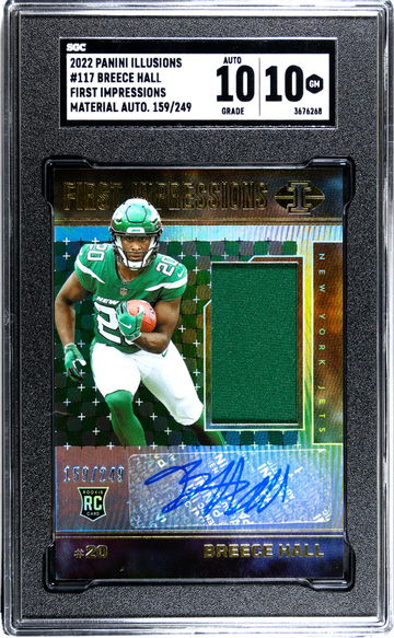 2022 Illusions #117 Breece Hall First Impressions /249 SGC 10