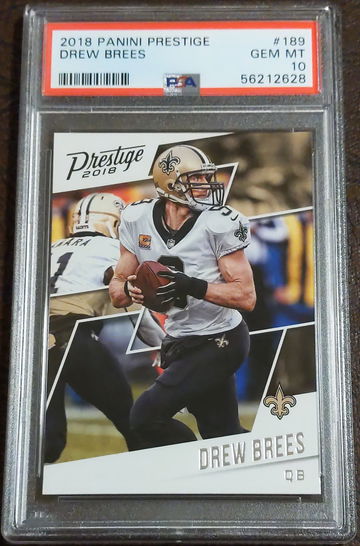 2018 Prestige, #189, Drew Brees, PSA 10