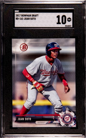 2017 Bowman Draft Prospect BD 162 Juan Soto SGC 10
