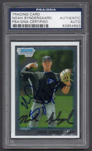 Noah Syndergaard Signed Autographed 2010 Bowman Chrome Draft #75 RC PSA DNA COA RC