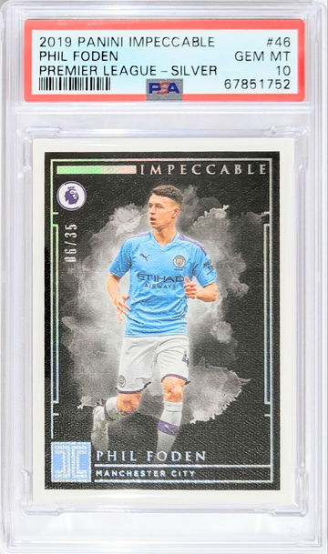PSA 10 GEM MINT POP 2 2019 Phil Foden Impeccable Manchester City /35