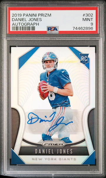2019 Panini Prizm Daniel Jones #302 AUTOGRAPH PSA 9