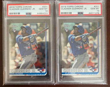 VLADIMIR GUERRERO JR 2019 TOPPS CHROME LOT 2x PSA 10
