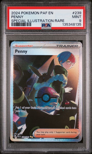 2024 Pokemon Paldean Fates Special Illustration Rare Penny #239 PSA 9