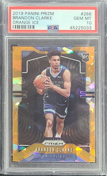 Brandon Clarke Prizm Orange Ice PSA 10 