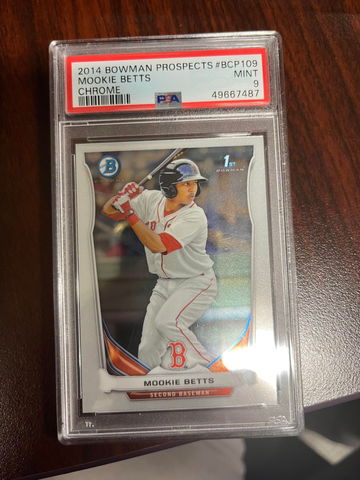 2014 Bowman Chrome Mookie Betts PSA 9