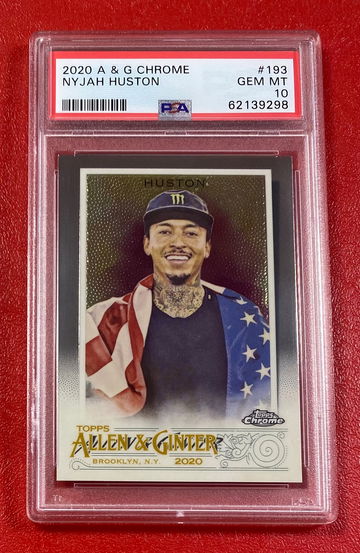 2020 Topps Chrome Allen & Ginter Nyjah Houston #193 RC Rookie Card PSA 10