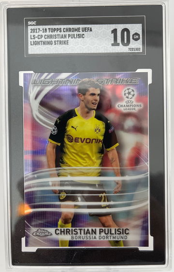 2017 Christian Pulisic Topps Chrome Lightening Strike SGC 10