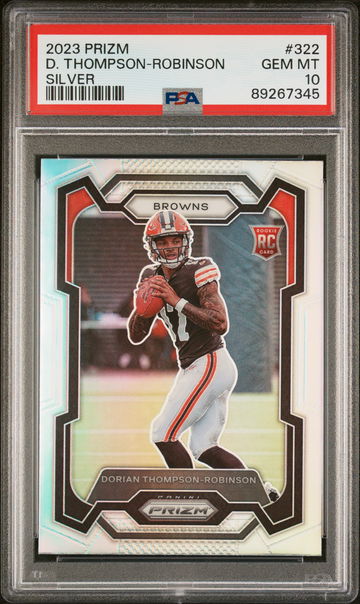 2023 Panini Prizm Silver Dorian Thompson-Robinson Rookie RC #322 PSA 10