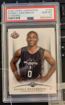 2008 Topps Hardwood Standing RC Russell Westbrook PSA 10 