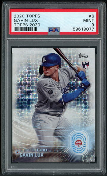 2020 Topps Gavin Lux #6 RC Topps 2030 Series PSA 9 Mint