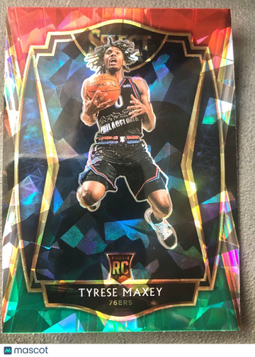 2021 Panini Select TYRESE MAXEY Red White Green Cracked Ice SP Premier Level RC