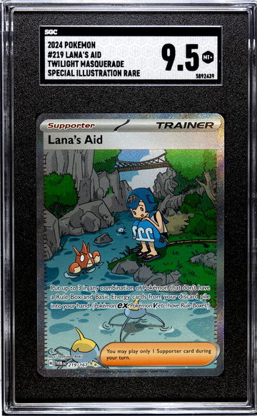 2024 Pokemon Twilight Masquerade #219 Lana's Aid Special Illustration Rare SGC 9.5