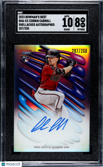 2023 Bowman's Best Corbin Carroll #SHA-CC Shellacked Autograph SGC 8 Auto 10