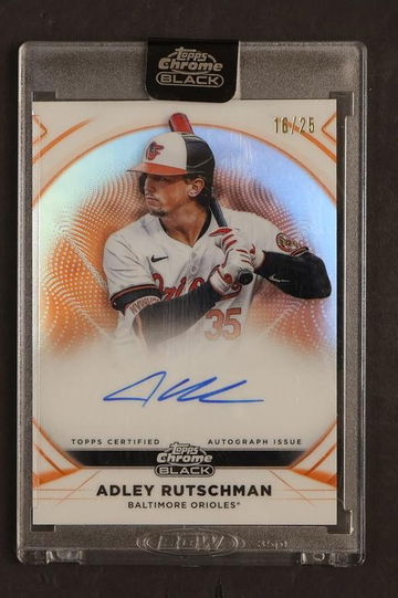 2023 Topps Chrome Black IVA-AR Adley Rutschman Ivory Autograph Ivory /25 Baltimore Orioles