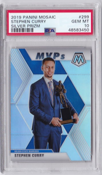 Stephen Curry 2019 Mosaic Silver MVPs PSA 10