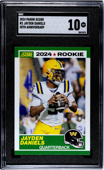 2024 Panini Score #2 Jayden Daniels 35th Anniversary SGC 10